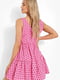 Платье А-силуэта розовое в горох | 6375467 | фото 3