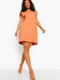 Платье А-силуэта оранжевое | 6375505 | фото 3