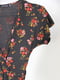 Сукня А-силуету чорна з квітковим принтом | 6375600 | фото 2