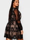 Платье А-силуэта черно-бежевое | 6375632 | фото 2