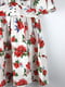Платье А-силуэта белое с цветочным принтом | 6375638 | фото 3