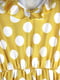 Платье А-силуэта желтое в горох | 6375651 | фото 3