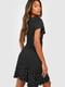 Платье А-силуэта черное в горох | 6375702 | фото 2