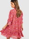 Сукня А-силуету рожева з принтом | 6375912 | фото 2