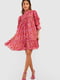 Сукня А-силуету рожева з принтом | 6375912 | фото 3