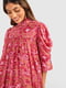 Платье А-силуэта розовое с принтом | 6375912 | фото 4