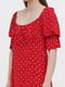 Сукня А-силуету червона з квітковим принтом | 6376041 | фото 3