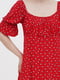 Сукня А-силуету червона з квітковим принтом | 6376041 | фото 4