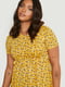 Сукня А-силуету жовта з квітковим принтом | 6376069 | фото 4