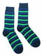 Шкарпетки довгі сині в смужку | 6372182