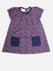 Сукня фіолетова з принтом | 6372376 | фото 2