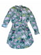 Платье-рубашка цвета хаки с цветочным принтом | 6372387 | фото 2