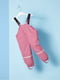 Полукомбинезон-дождевик на флисовой подкладке розовый | 6372413 | фото 5