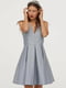 Платье серо-голубое с глубоким вырезом | 6373699 | фото 3