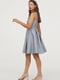 Платье серо-голубое с глубоким вырезом | 6373699 | фото 4