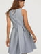 Платье серо-голубое с глубоким вырезом | 6373699 | фото 5
