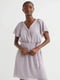 Сукня шифонова з вирізом бузкова | 6373933 | фото 2