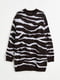 Платье-свитер черно-белое в полоску | 6373959 | фото 5