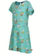 Платье бирюзовое в цветочный принт | 6374303 | фото 4