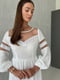 Платье А-силуэта молочного цвета | 6381557 | фото 2