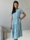Платье А-силуэта цвета полыни в принт | 6381565 | фото 2
