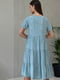 Платье А-силуэта цвета полыни в принт | 6381565 | фото 3