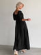 Сукня А-силуету чорна з мереживом | 6381579 | фото 3