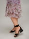 Платье А-силуэта сиреневое с цветочным принтом | 6382557 | фото 6