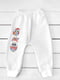 Штани білі з принтом (68 см) | 6386741