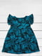Сукня темно-синя принтована | 6387065