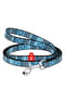 Нейлоновый поводок Nylon с рисунком "Этно синий" для мелких пород собак и котов 122 см 10 мм | 6388678