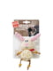 Іграшка для котів Catch&Scratch Зайчик з плетеним м'ячиком і дзвіночком, поліестер, 10 см | 6390107 | фото 2