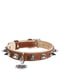 Кожаный ошейник для собак Soft с шипами коричневый верх 30-39 см 20 мм | 6390743 | фото 3