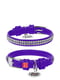 Ошейник для собак Glamour «Полотно стразы» 19-25 см 9 мм Фиолетовый | 6391562