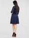 Сукня А-силуету темно-синя | 6383557 | фото 3