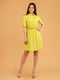 Платье А-силуэта лимонного цвета | 6383611 | фото 2