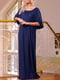 Сукня А-силуету темно-синя | 6383669