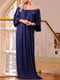 Сукня А-силуету темно-синя | 6383669 | фото 2