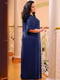 Платье А-силуэта темно-синее | 6383669 | фото 6