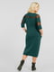 Платье А-силуэта зеленое | 6383743 | фото 6