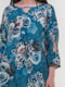 Сукня А-силуету кольору морської хвилі в принт | 6383802 | фото 2