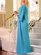 Платье А-силуэта бирюзовое | 6383843 | фото 3