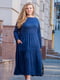 Сукня А-силуету синя | 6383885 | фото 5