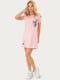 Сукня-футболка рожева з принтом | 6383955 | фото 2