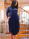 Платье А-силуэта синее | 6383956 | фото 3