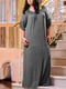 Сукня А-силуету темно-сіра | 6384394 | фото 6
