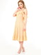 Платье А-силуэта персикового цвета | 6384525 | фото 3