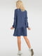 Сукня А-силуету синя у горошок | 6384608 | фото 4