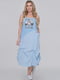 Сукня А-силуету блакитна з декором | 6384924 | фото 2