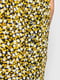 Сукня А-силуету гірчичного кольору в принт | 6384968 | фото 4